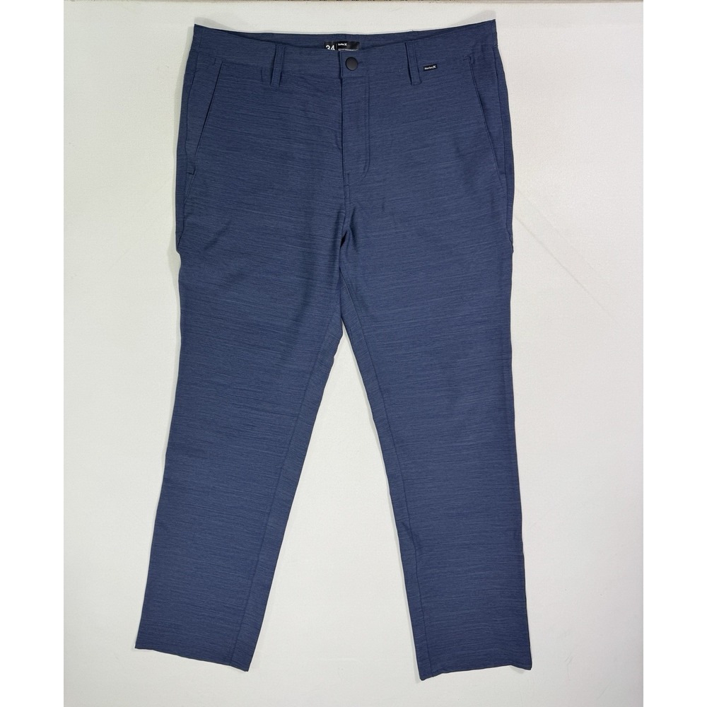 Hurley Nike Dri Fit Tech Pants Men's 34 (36x31) Blue Straight Travel Golf